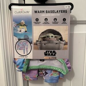 NWT Cuddl Duds Star Wars Kids Mandalorian Baselayers - Purple and Green - Size M